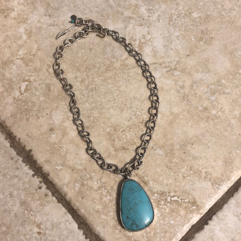 Lucky Brand Turquoise Stone Necklace